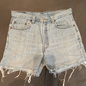Levi’s “holy butt” high waisted shorts